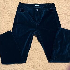 J. Jill Straight velour/corduroy Pants - Deep Teal